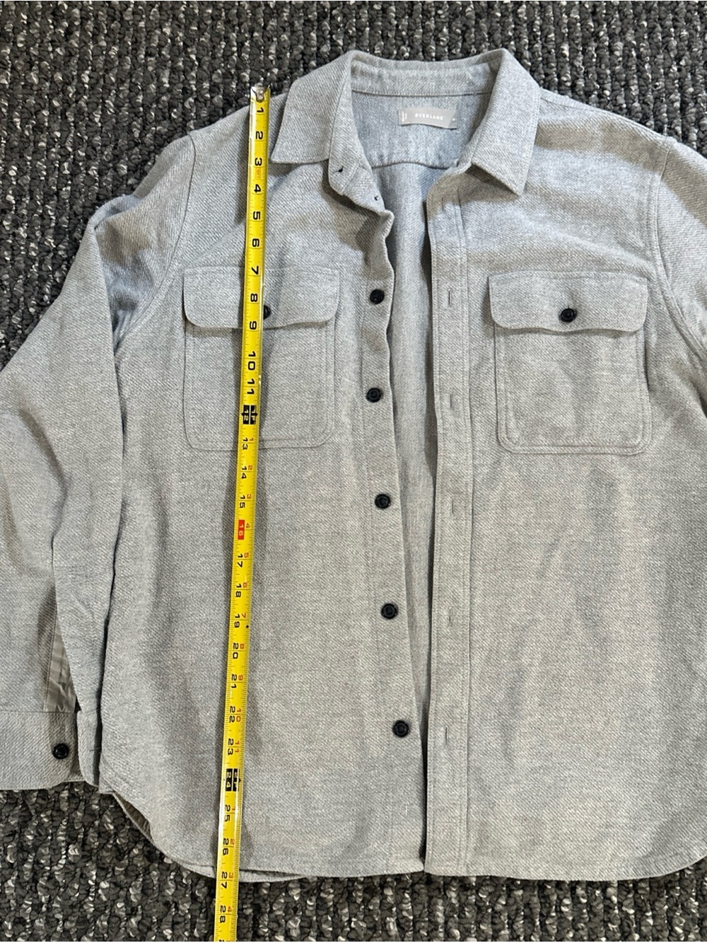 Everlane Light Gray Utility Shacket Jacket